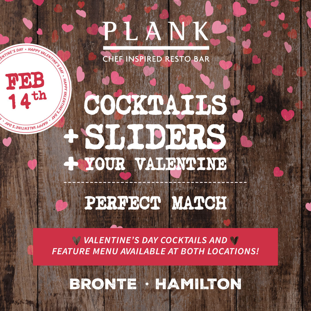 Plank Restobar Valentine's Day Menu