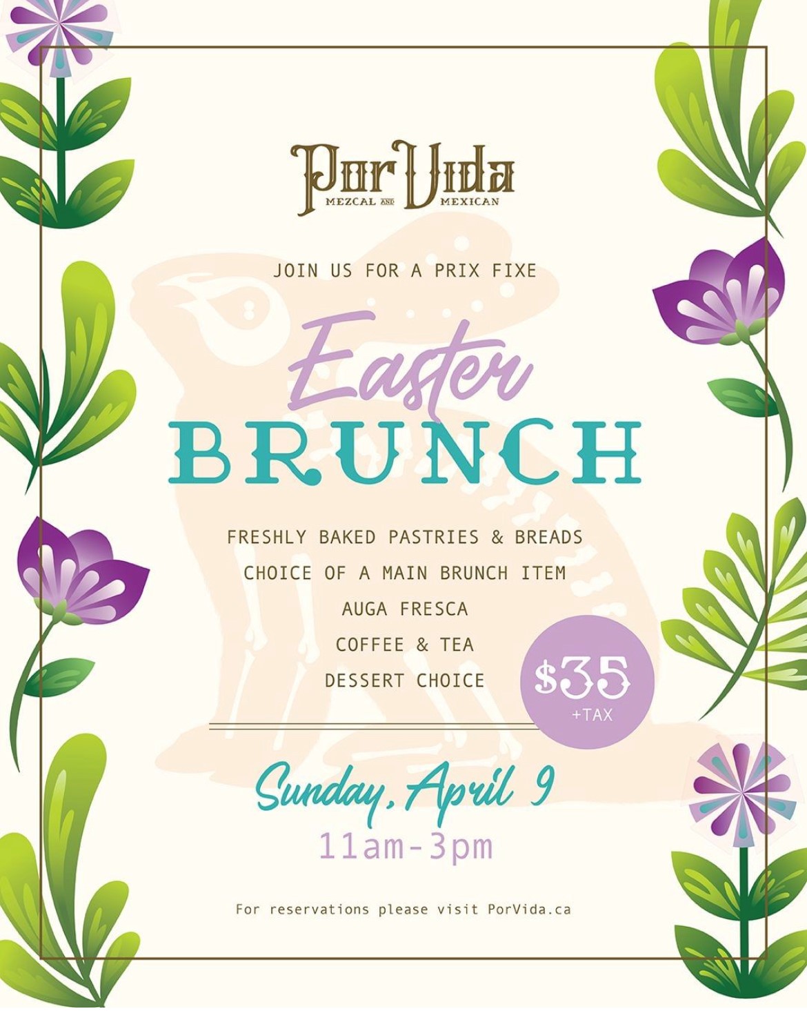 Easter Brunch At Por Vida