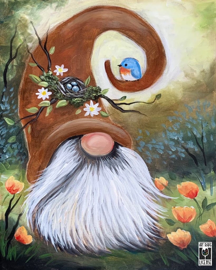 Gnome Sweet Gnome Canvas Paint Night