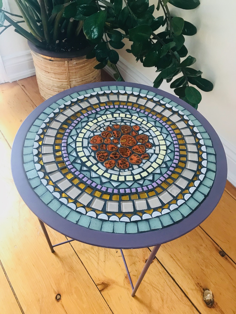 Mosaic Patio Side Table workshop - Apr 11