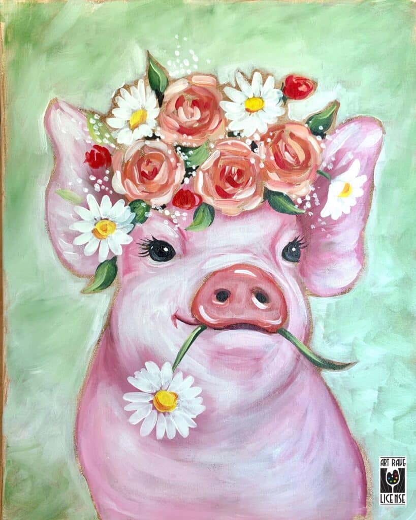 Pretty In Pink Canvas Paint Night