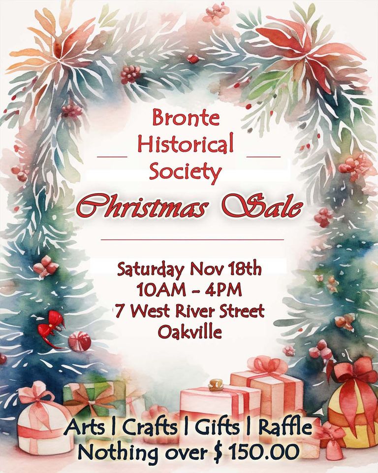 Bronte Historical Society Christmas Sale