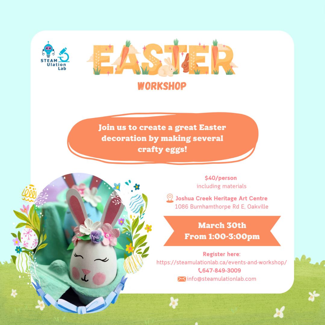 Easter Workshop at Joshua Creek Heritage Art Centre