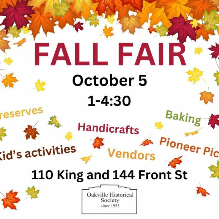 Oakville Historical Society | 2024 Fall Fair